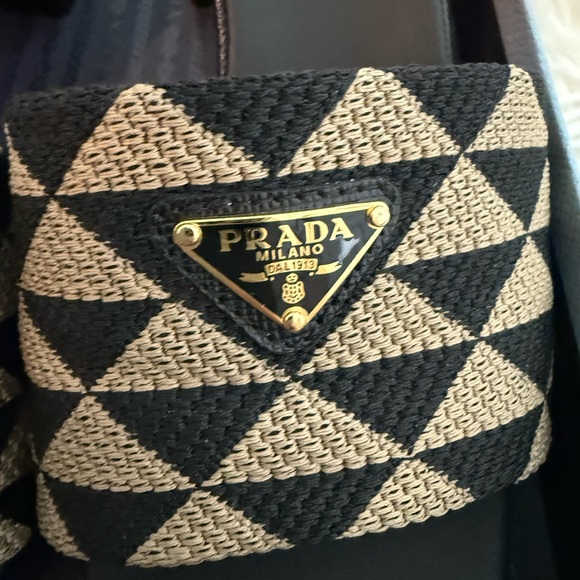 Prada Black and Cream Geometric Heels Size 36 - Picture 4 of 8